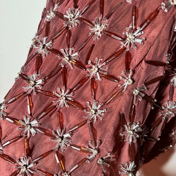 MAC DUGGAL beaded embellished Floral Beaded Rhinestones Mini Dress Size 4 Nwt - Picture 6 of 9